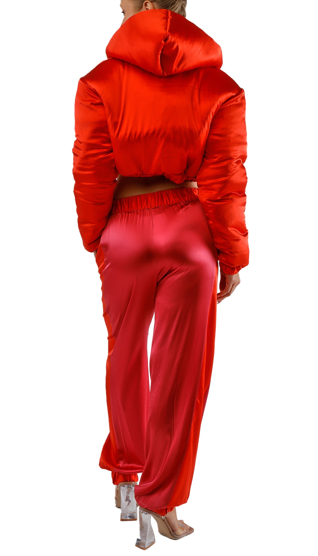 HERA REVERSIBLE PUFFER JACKET - ELECTRIC PINK / BURNT ORANGE