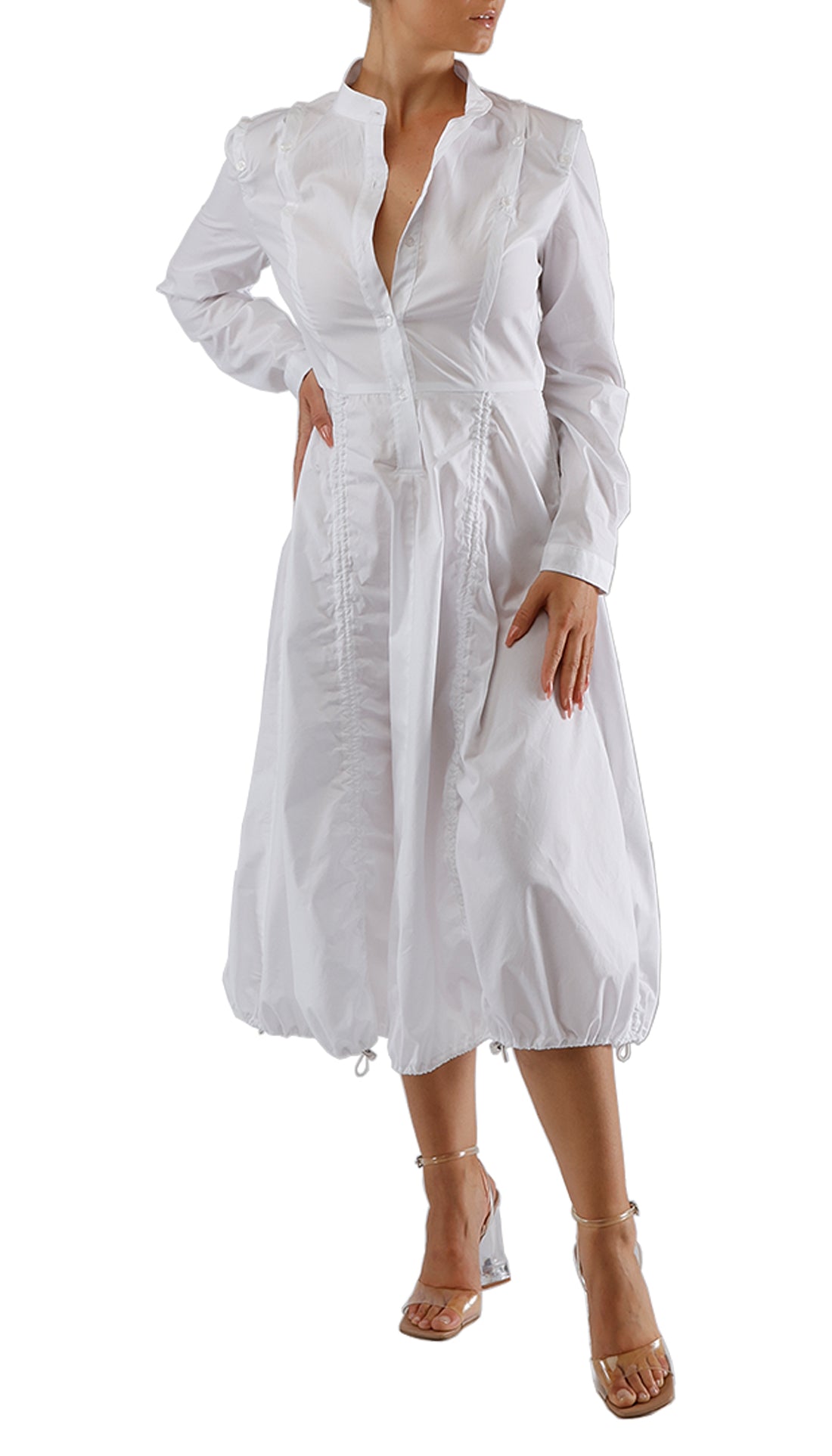 NIKITA SHIRT DRESS - WHITE