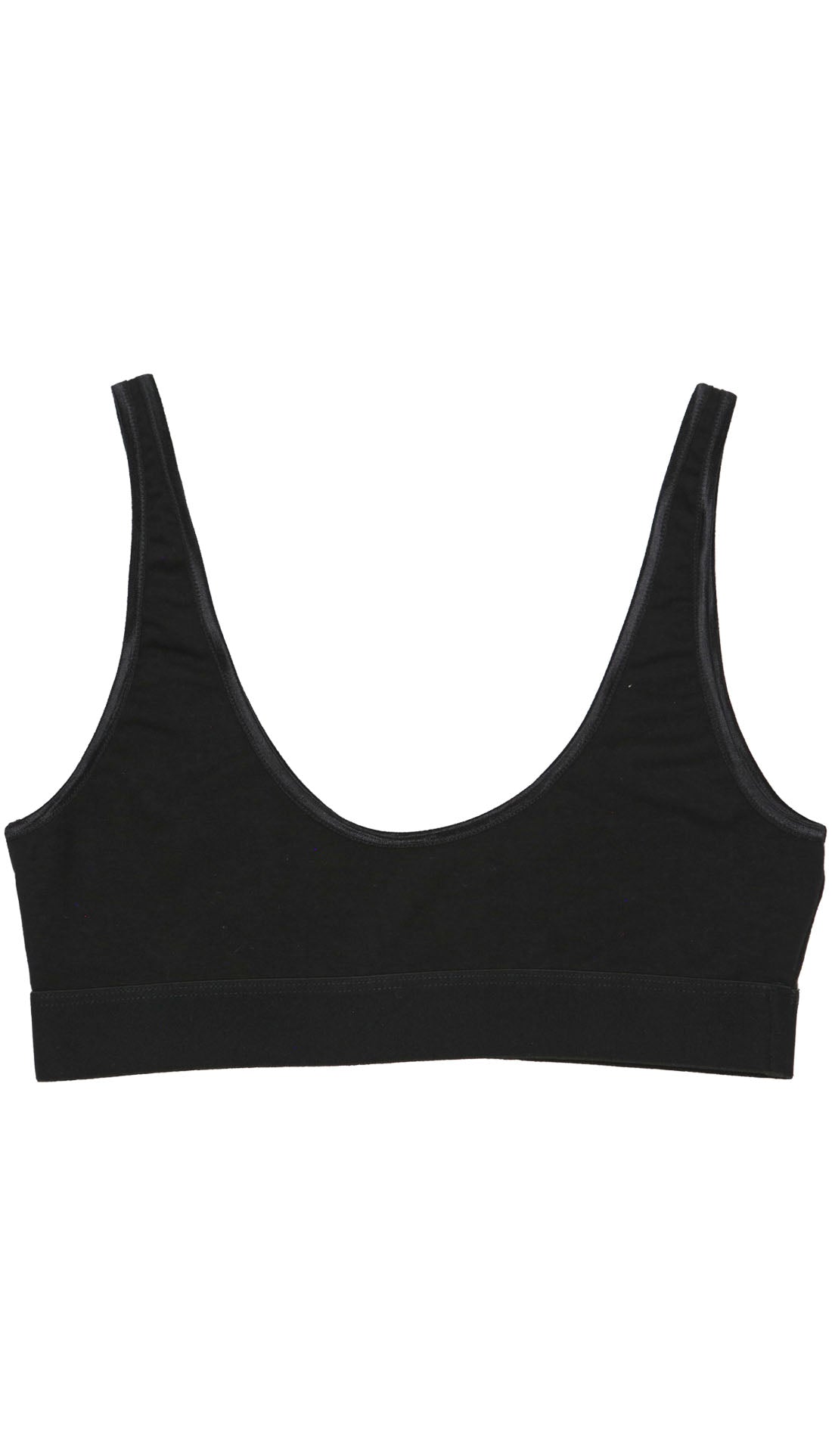 SCOOP NECK BRALETTE - BLACK - CYRUS NAZARI