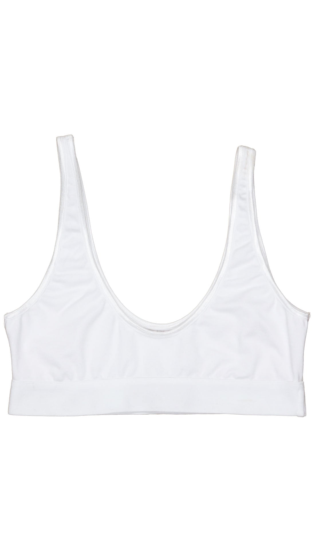 SCOOP NECK BRALETTE - WHITE - CYRUS NAZARI