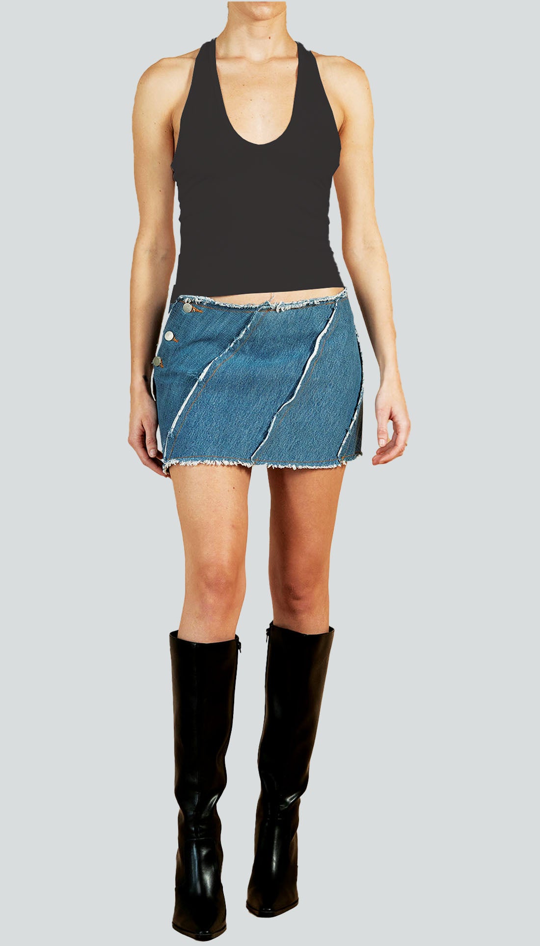 VIOLET TOP - BLACK