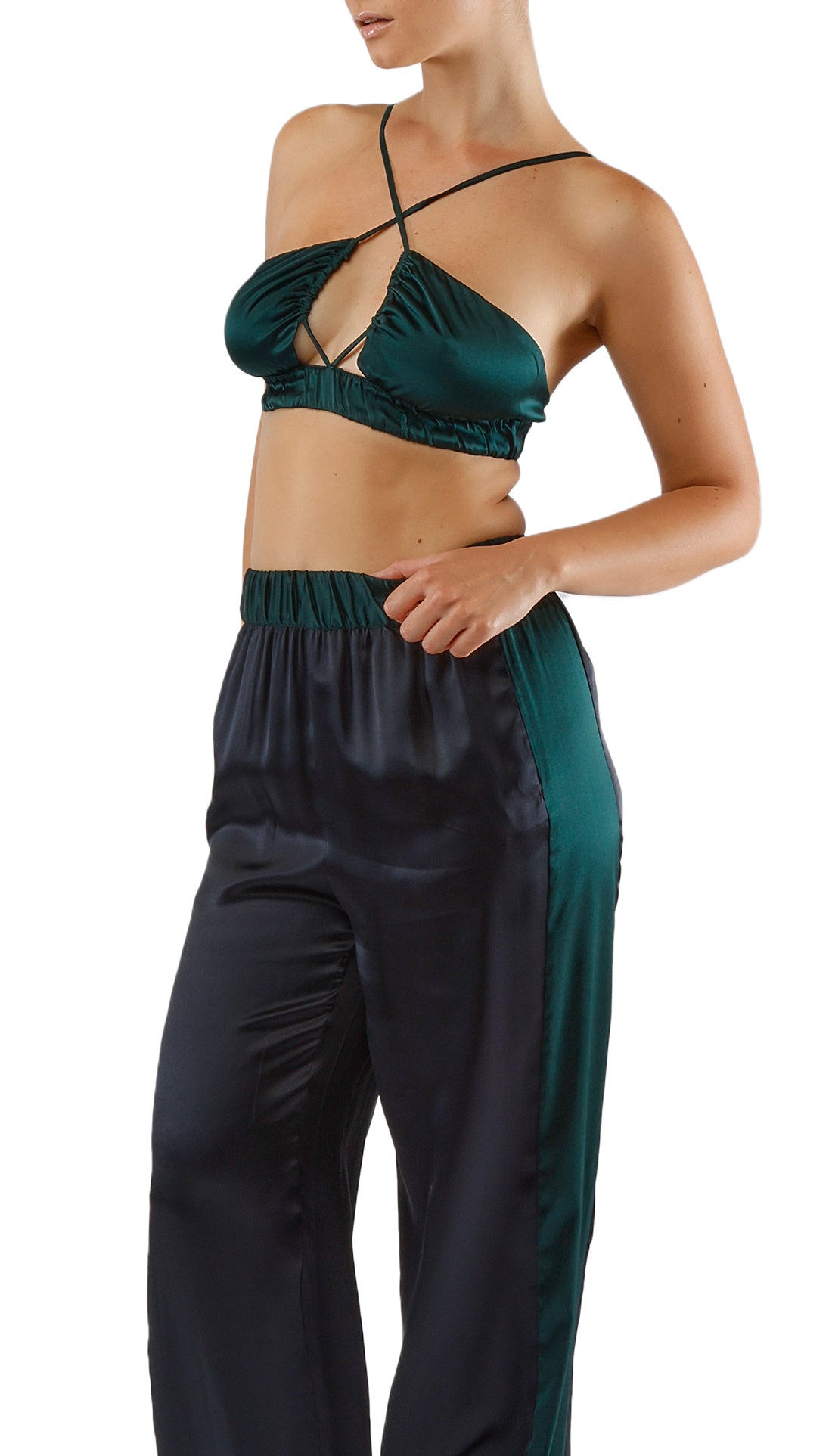 ISLA BRA TOP - FOREST GREEN