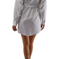 ARI ASYMMETRICAL SHIRT DRESS - WHITE