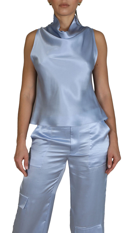 LEAH TOP - BLUE - CYRUS NAZARI